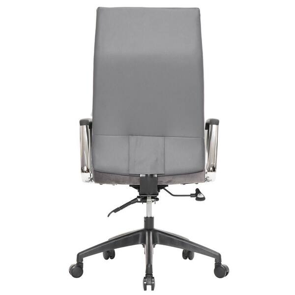 Leisuremod Hilton Modern High Back Adjustable Height Leather