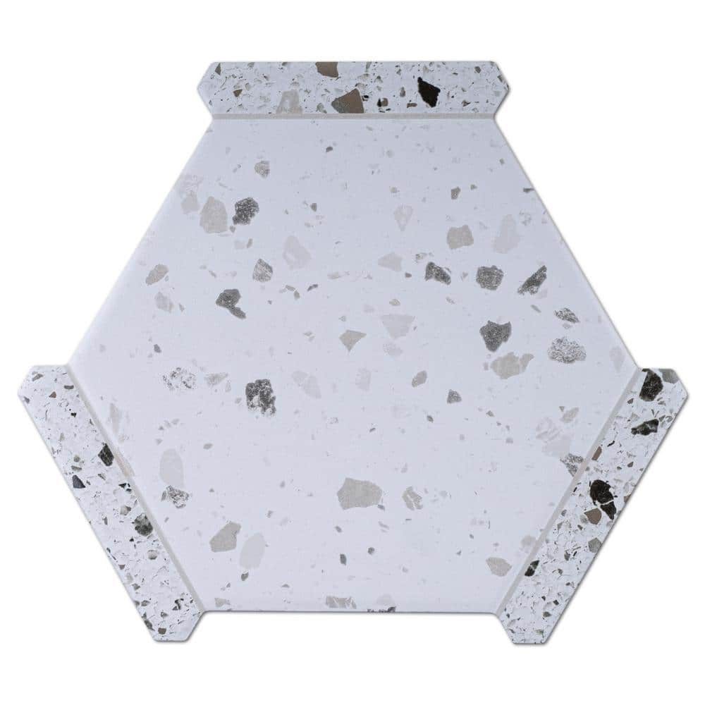 Blianco White Hexagon Matte Porcelain Wall & Floor Tile