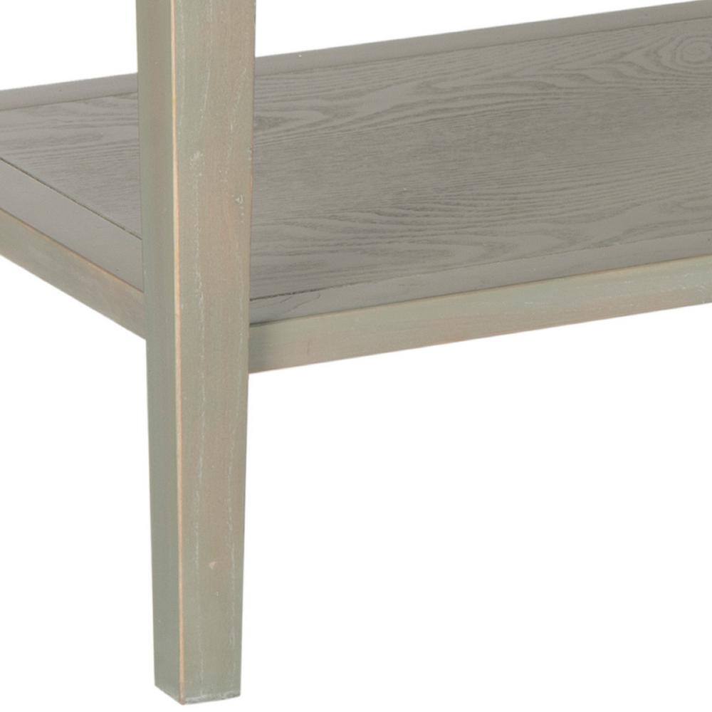 Ash Grey Transitional Rectangular Console Table with Storage