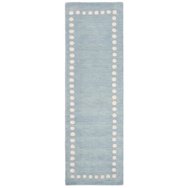 SAFAVIEH Kids Blue/Ivory 3 ft. x 8 ft. Polka Dot Runner Rug