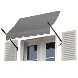 3.38 ft. Wide New Orleans Fixed Awning (31 in. H x 16 in. D) Gray
