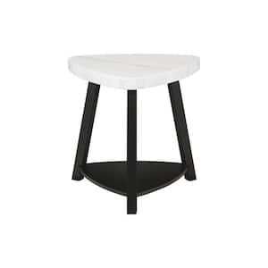 Lena White Marble Top 24 in. End Table