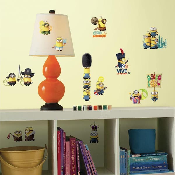 RoomMates Minions The Movie Peel and Stick Wall Decals, RMK3000SCS