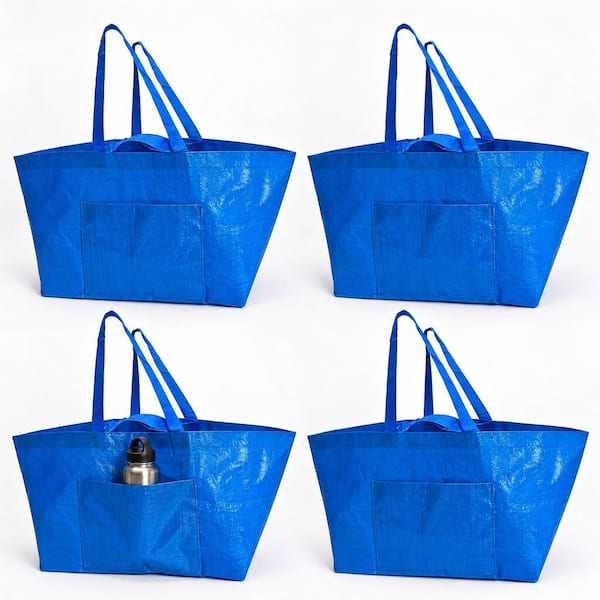 DURASACK 18 gal. Haul-It-All Moving Tote Bag, Blue 4-Pack IB-36X13