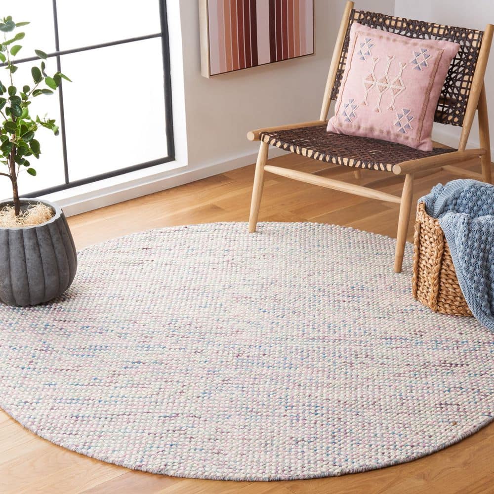 Vermont 6 ft. x 6 ft. Round Ivory/Purple Knitted Area Rug price history on PriceWatchPro