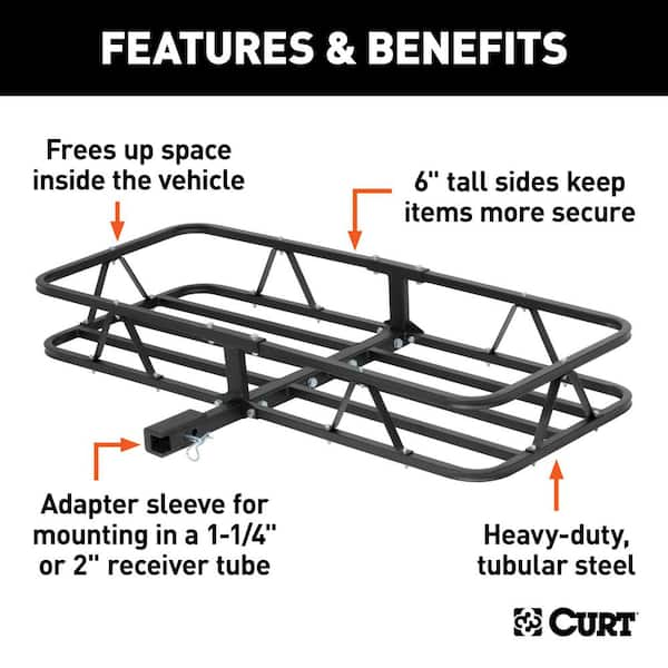 curt cargo carrier bike adapter