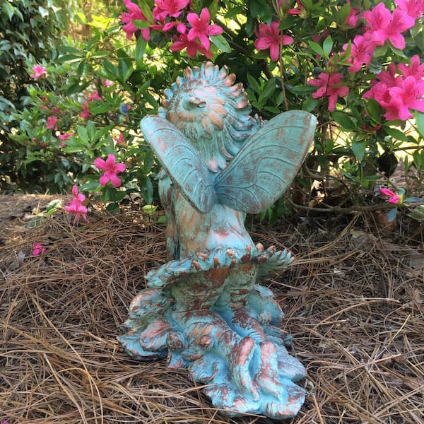 Erobring kapacitet ydre Suffolk Fairies 14 in. Fairy Penelope Bronze Patina Collectible Garden  Statue 96194 - The Home Depot