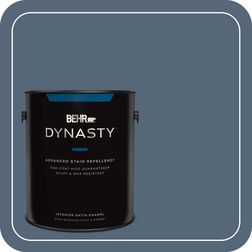 1 gal. #S510-6 Durango Blue One-Coat Hide Satin Enamel Interior Stain-Blocking Paint and Primer price history on PriceWatchPro