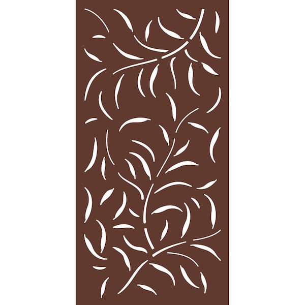 Modinex 6 ft. x 3 ft. Espresso Brown Composite Decorative Fence Panel in the Acacia Design