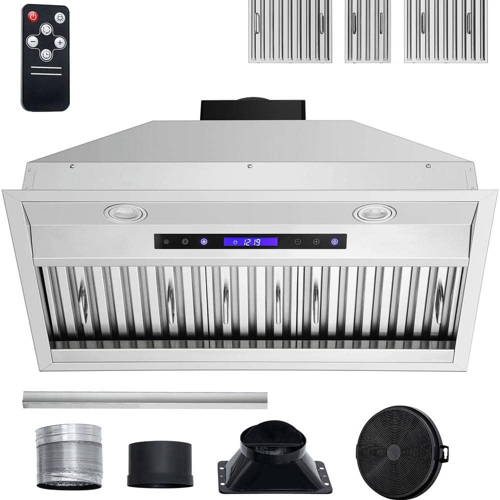 Range Hood 30 in. 900CFM 4-Speed Insert Stainless Steel Ductless Convertible Kitchen Stove Vent price history on PriceWatchPro