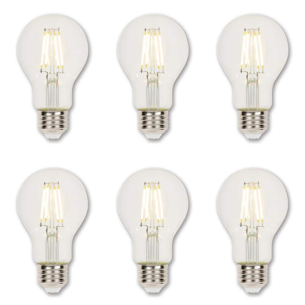 Westinghouse 3518700 6.5-Watt ST15 Dimmable Clear Filament LED Light Bulb with Medium Base 60-Watt Equivalent 