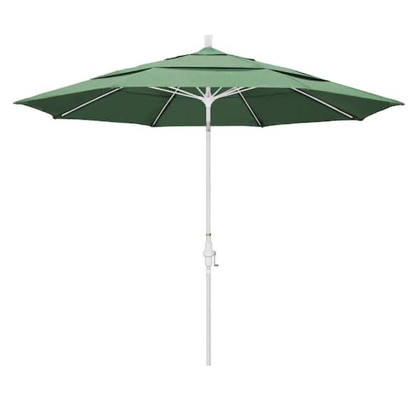California Umbrella 11 ft. Fiberglass Collar Tilt Double Vented Patio Umbrella in Spa Pacifica