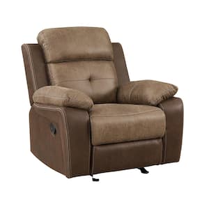 Anslee Brown Microfiber Glider Recliner