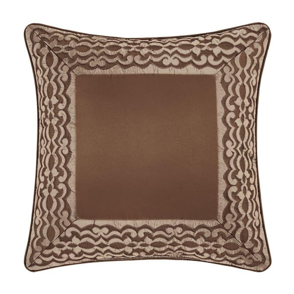 J QUEEN NEW YORK INC Seymour Copper Polyester 20 in. Square Decorative Throw Pillow 20 in. x 20 in.