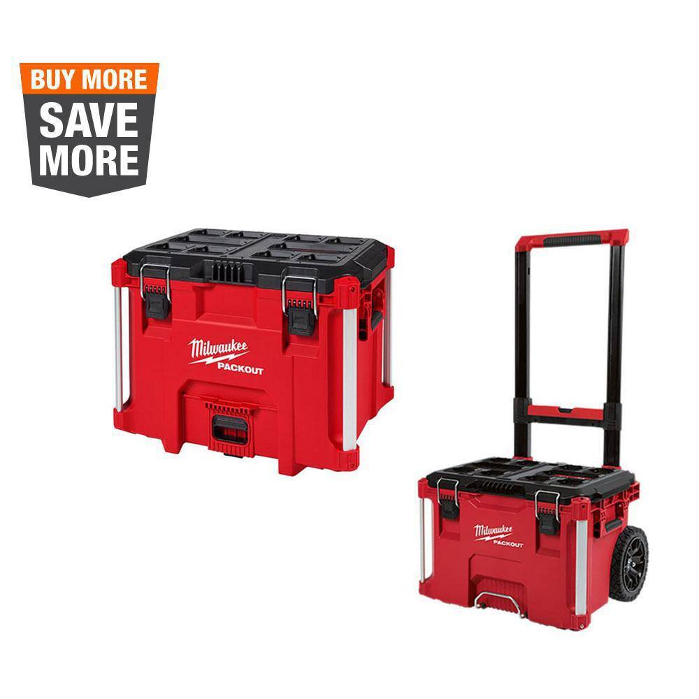 Milwaukee Packout Rolling Box and XL Tool Box 48-22-8426-48-22