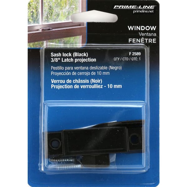Prime-Line Diecast, Black, Sliding Window Sash Lock F 2589 - The