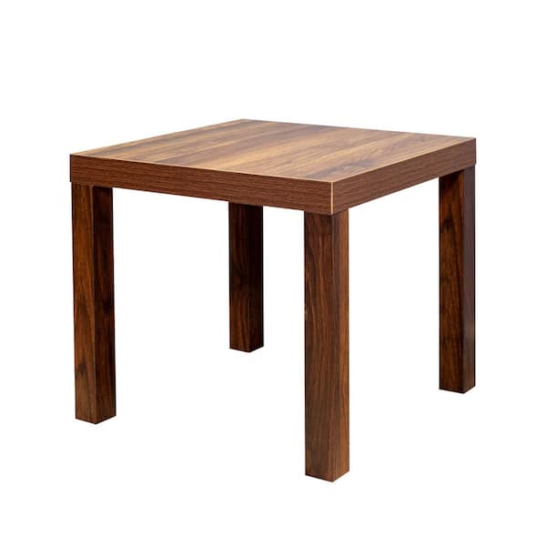 Tatahance 20 in. Walnut Square-Top Wood End Table