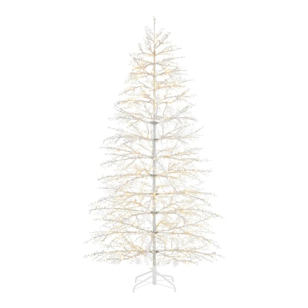Home Accents Holiday 7 ft White Berry LED Christmas Tree