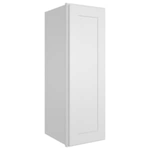 12 in. W x 12 in. D x 36 in. H in Shaker White Plywood Ready to Assemble Wall Cabinet 1-Door 2-Shelves Kitchen Cabinet