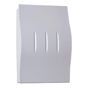 Decor Series Wireless Door Chime Push Button Vertical/Horizontal Mount - White