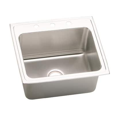 eModernDecor Drop-in Top Mount 16-Gauge Stainless Steel 23-1/2 in. x 18 in.  x 12 in. Single Bowl Kitchen Sink R2318T - The Home Depot