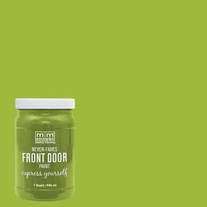 Express Yourself 1 qt. Satin Fortunate Green Water-Based Front Door Paint
