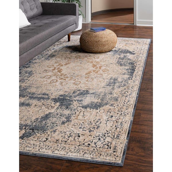 Chateau Roosevelt Dark Blue 9' 0 x 12' 0 Area Rug