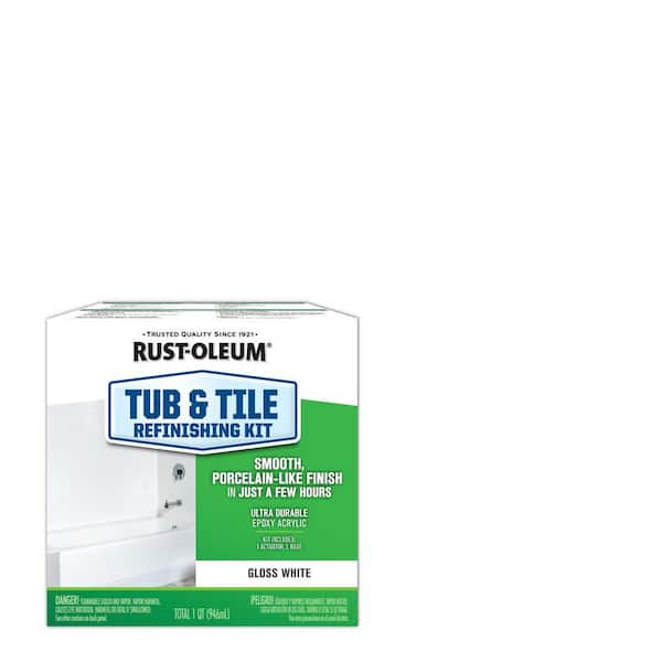 RustOleum Specialty 1 qt. Gloss White Tub and Tile Refinishing Kit (4
