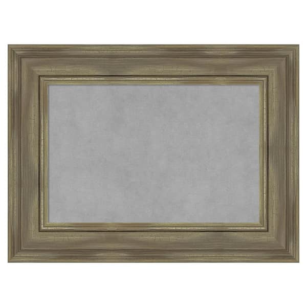 Amanti Art Alexandria Greywash 24 in. x 18 in. Framed Magnetic Board
