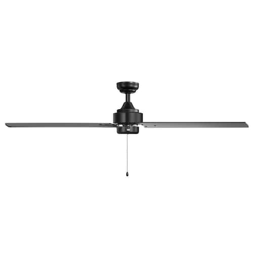 Sunil 52 in. Indoor 3-Speed Black Ceiling Fan with Pull Chain, Downrod and 3 Reversible Blades Ceiling Fans