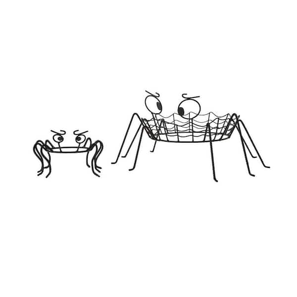 Evergreen Spooky Spider Pumpkin Holders, (Set of 2)
