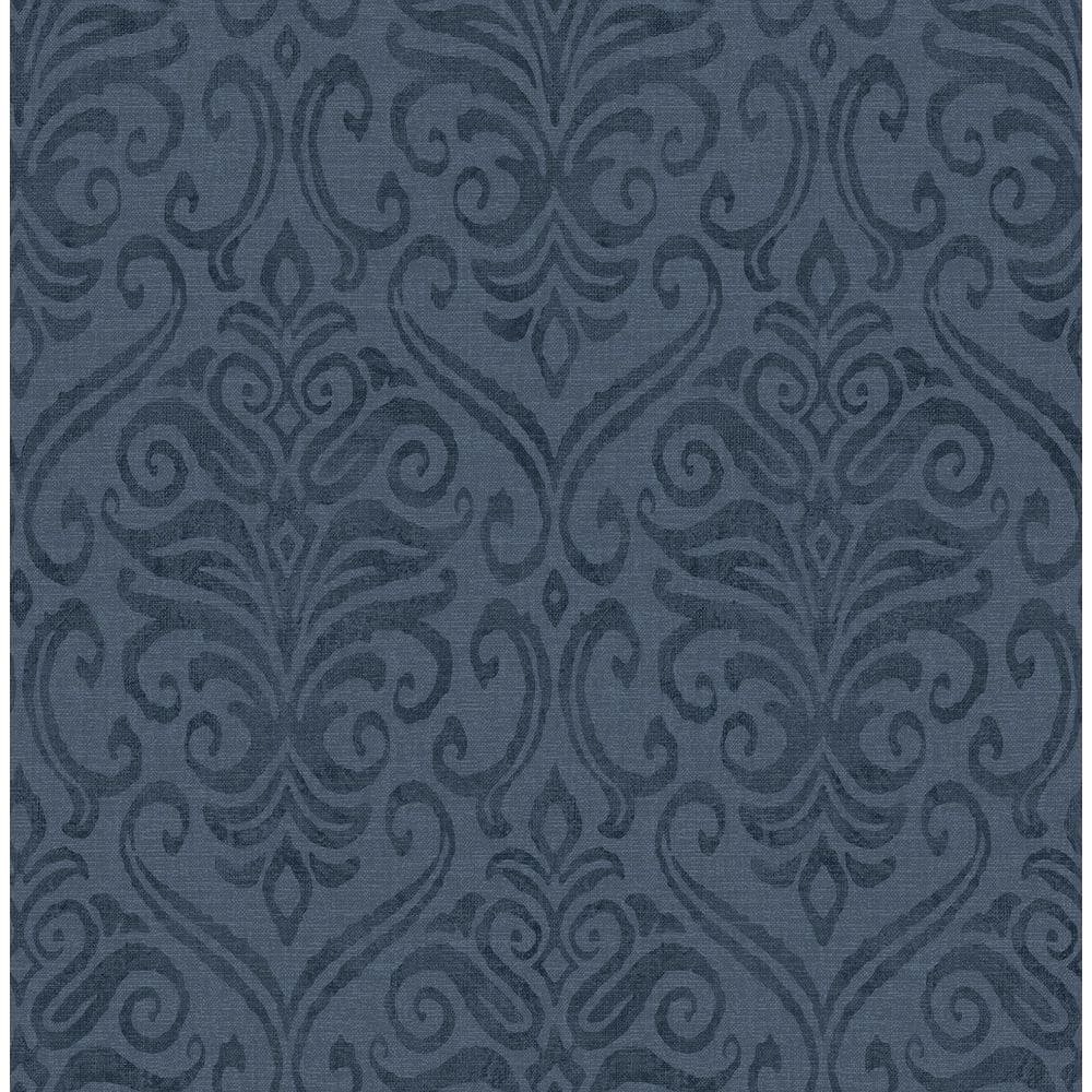 Adavu Blue Damask Wallpaper Sample price history on PriceWatchPro