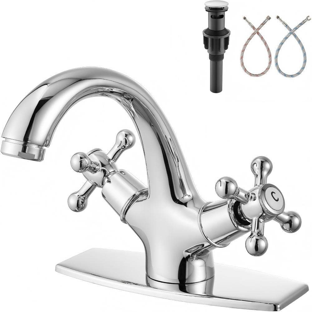 Double Handle Vessel Sink Faucet with Pop-Up Drain in Polish Chrome price history on PriceWatchPro