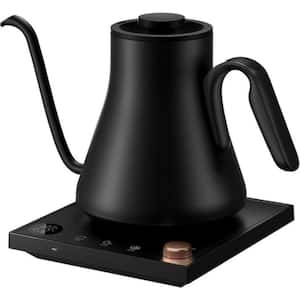 4-Cups Electric Kettle Gooseneck Stainless Steel Gooseneck with ±1℉ Temperature Control in Black