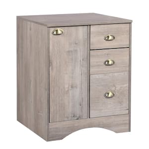 Masha Dresser Grey Accent Cabinet with 1-Door and 3-Drawer