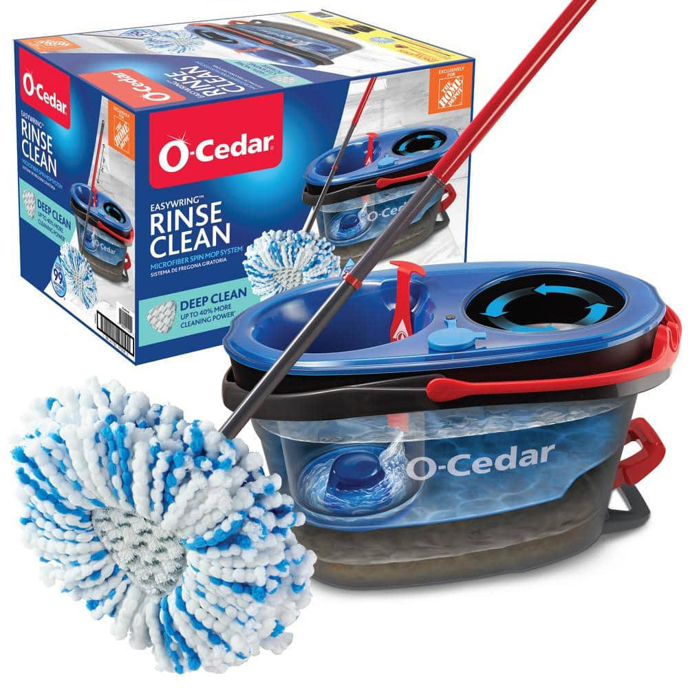 Easy Wring Rinse Clean Deep Clean Microfiber Spin Mop and Bucket System (The Home Depot Exclusive)