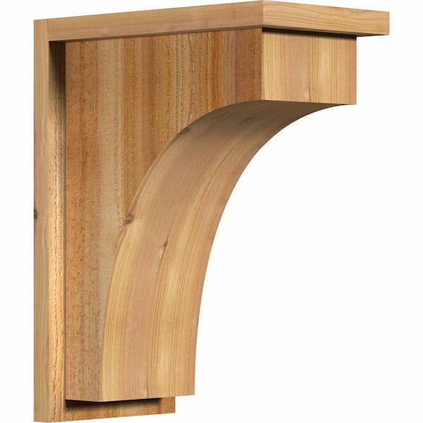 Ekena Millwork 8 in. x 14 in. x 18 in. Huntington Rough Sawn Western Red Cedar Corbel with Backplate