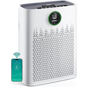 1295 sq. ft. Smart Air Purifier for Home with WiFi Control, Smart Mode, AQI Display, Sleep Mode & Aromatherapy in White