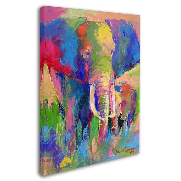Elephant painting with acrylic and oil paint on black canvas Modern  Abstract Art - Oversized Paintings on Canvas, Large Office Wall Art , Large  Abstract Art, Original Wall Art -AG133 Painting by