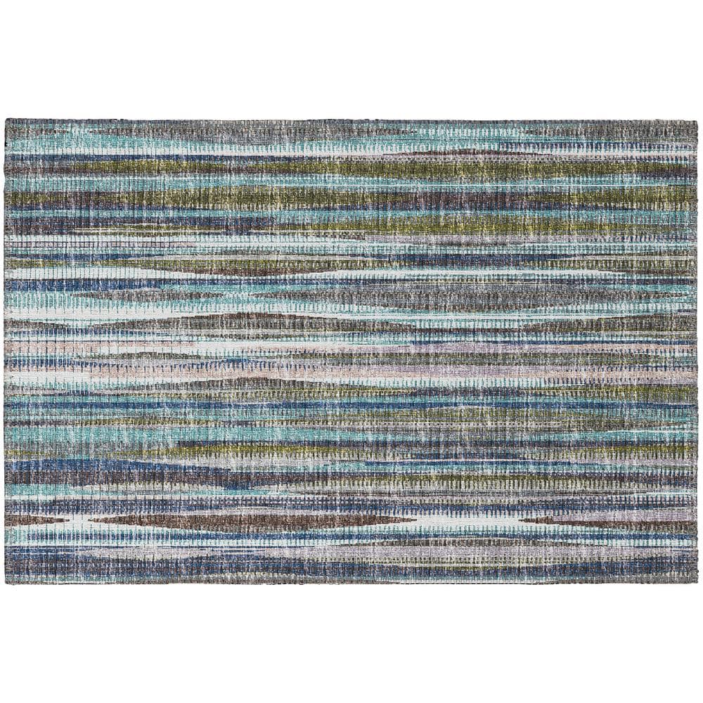 Waverly Purple 1 ft. 8 in. x 2 ft. 6 in. Geometric Indoor/Outdoor Area Rug