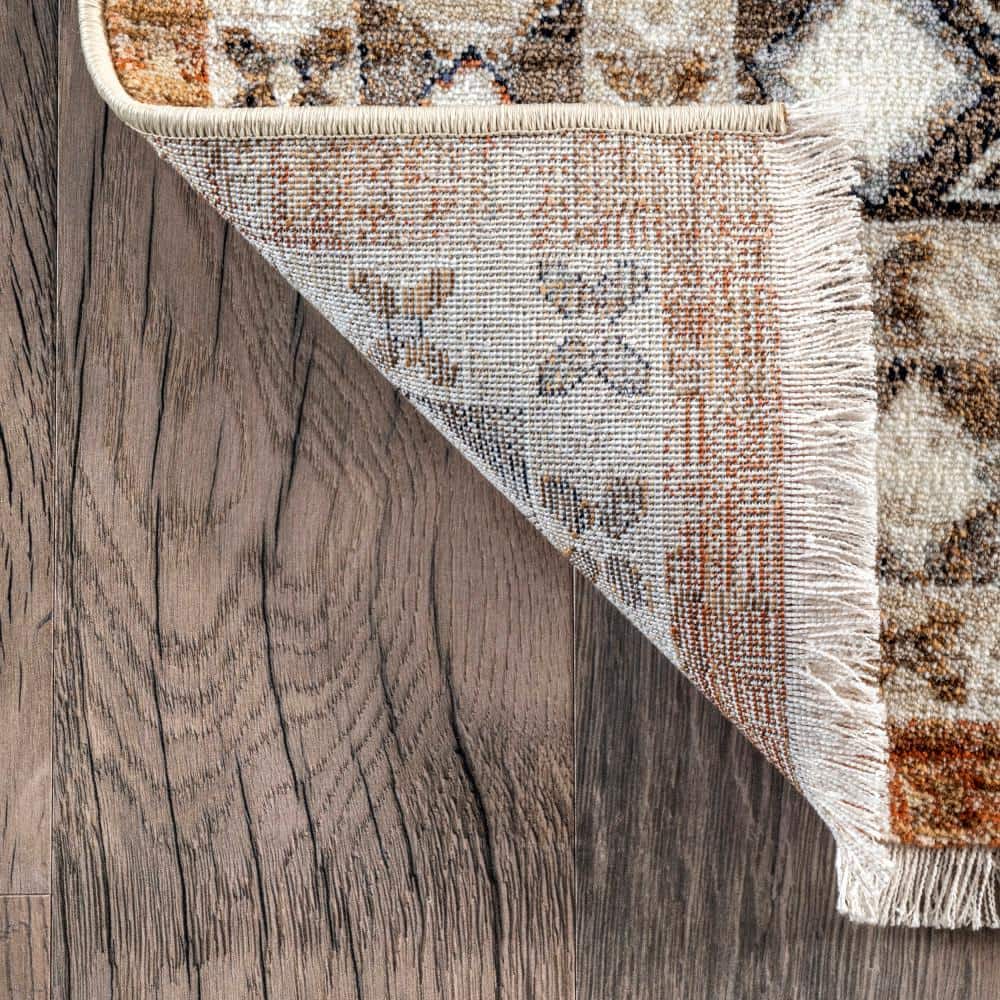 Rust Red 8' x 10' Oriental Synthetic Area Rug