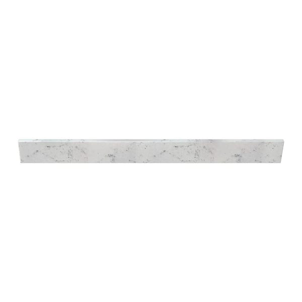 J COLLECTION 43 in. Cultured Marble Backsplash in Icy Stone
