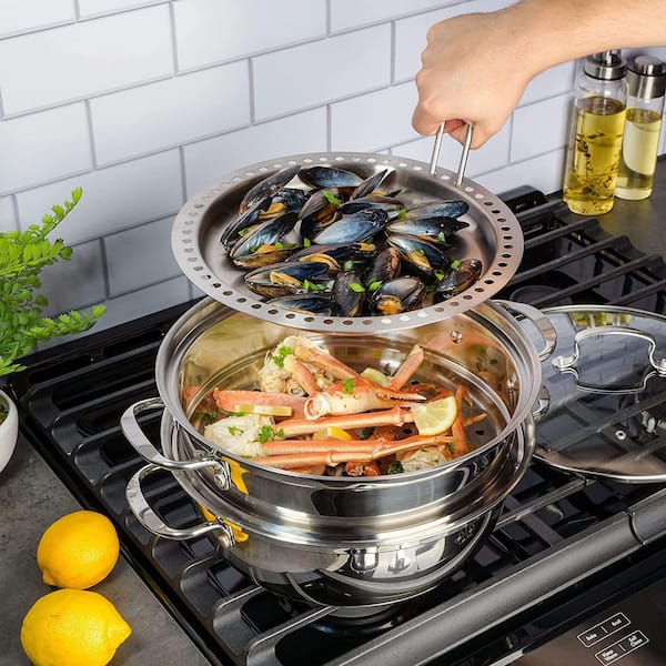 Multi-layer Stainless Steel Steamer Pot Set - Large Capacity