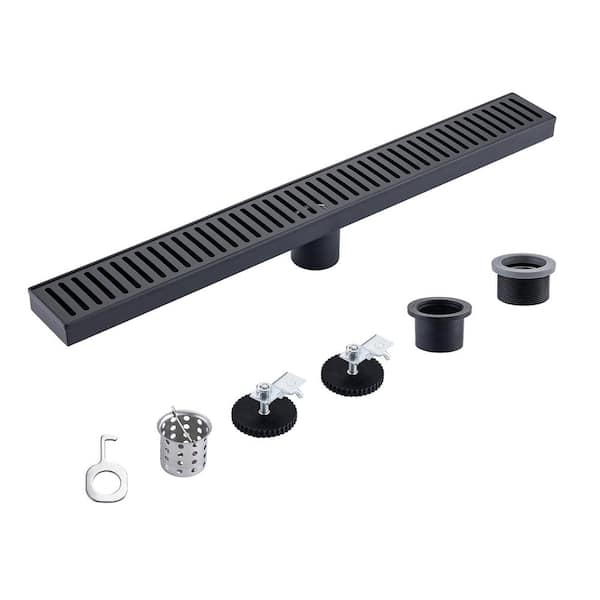 https://images.thdstatic.com/productImages/853ffb50-6a4a-42ac-ae2a-dfc26c52678d/svn/matte-black-rainlex-shower-drains-rx7002h-24-64_600.jpg