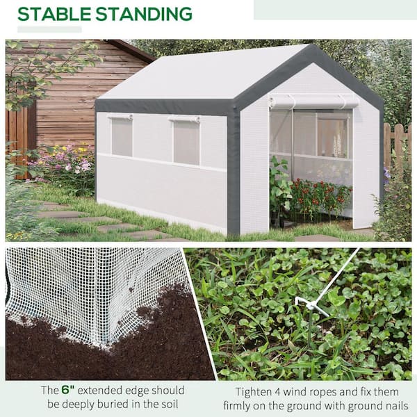 HOME GROWN - ONE DAY / 3 seconds (7”) Outsunny 12 ft. L x 7 ft. W x 7 ft. H Outdoor Walk-In Tunnel