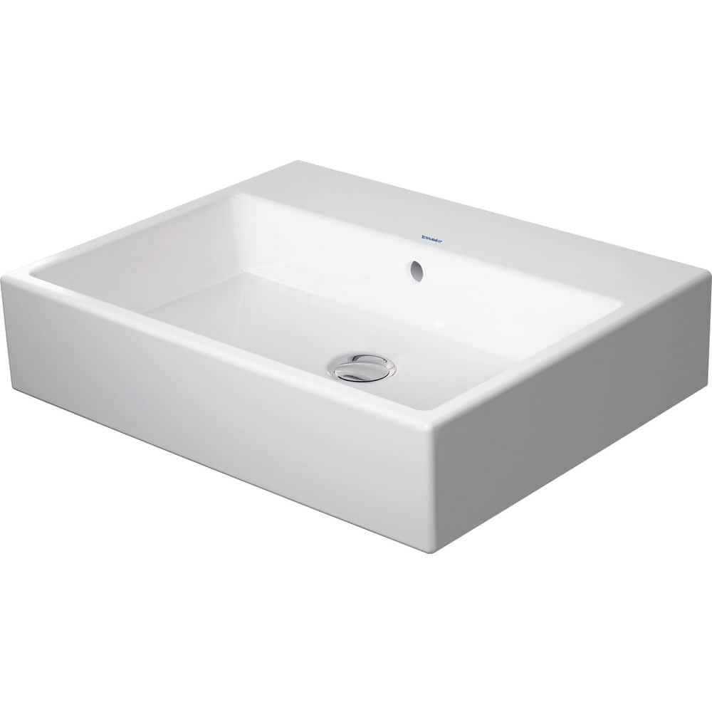 Vero 23.63 in. Vessel Bathroom Sink 12.38 in. White Ceramic With Overflow price history on PriceWatchPro