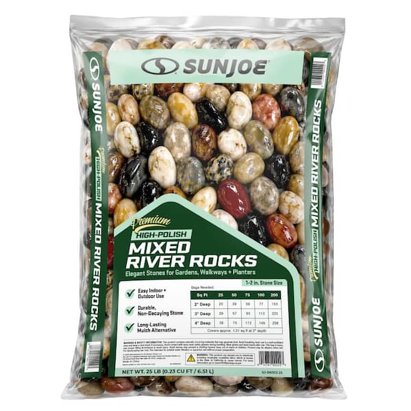 Sun Joe 0.23 cu. ft. Premium High-Polish Mixed Decorative River
