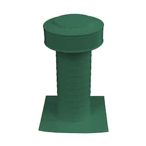 5 in. Dia Keepa Vent an Aluminum Static Roof Vent for Flat Roofs in Green