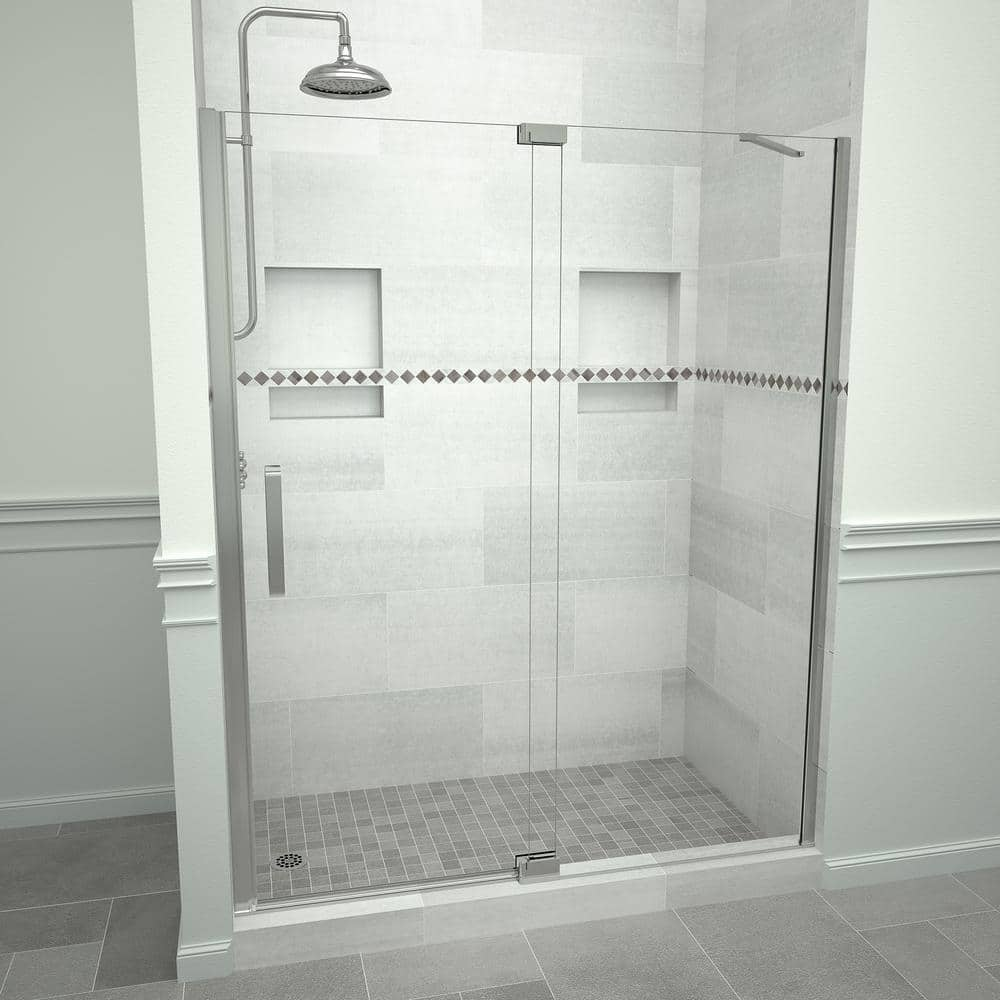 Tile Redi Redi Swing 5200 59 in. W x 76 in. H Semi-Frameless Pivot ...