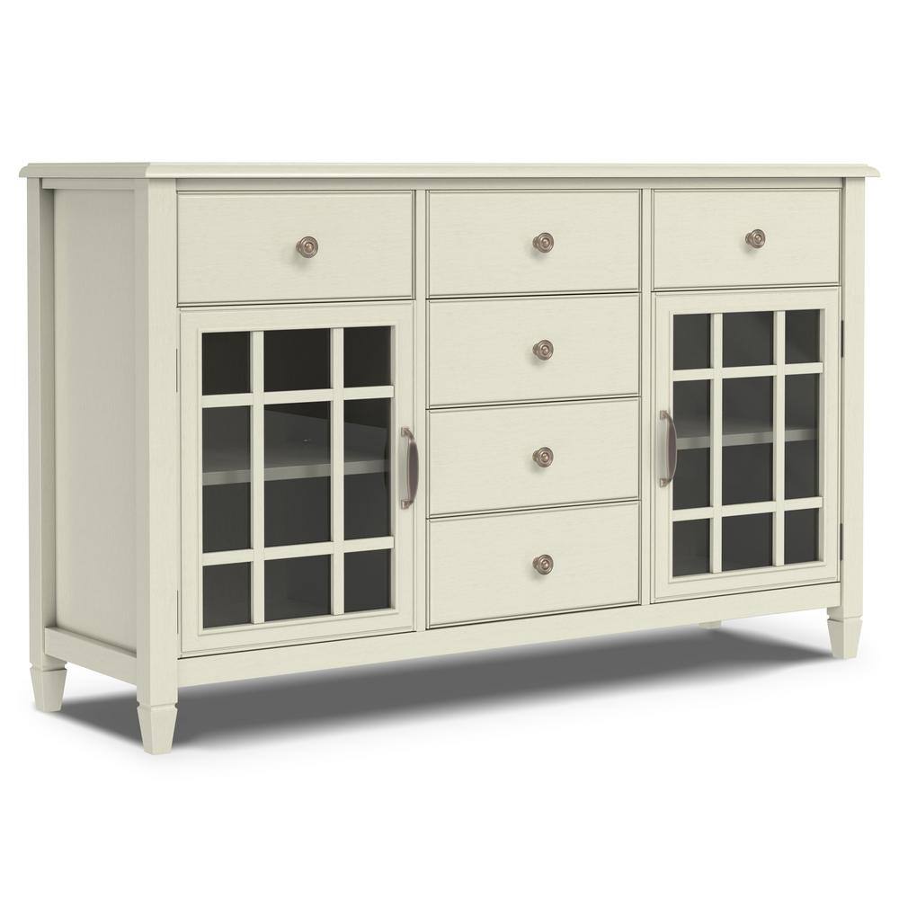 Connaught SOLID WOOD and Pine 60 in. Rectangle Traditional Sideboard Buffet in Antique White